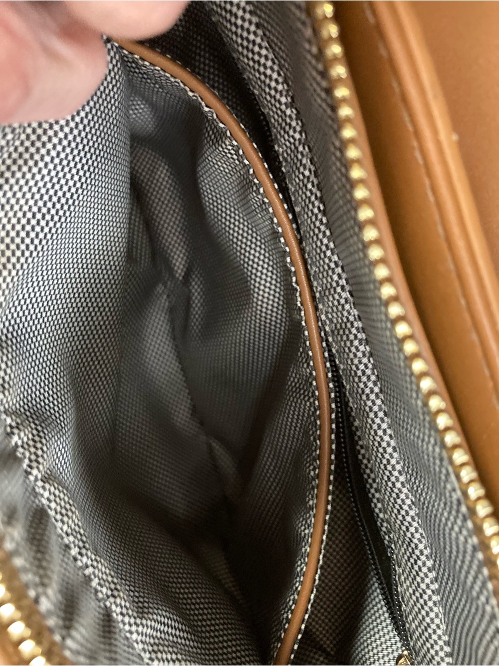 Antik Kraft Vegan Leather & Shearling Crossbody Saddle Bag - Cognac & Cream NWOT - Picture 15 of 15